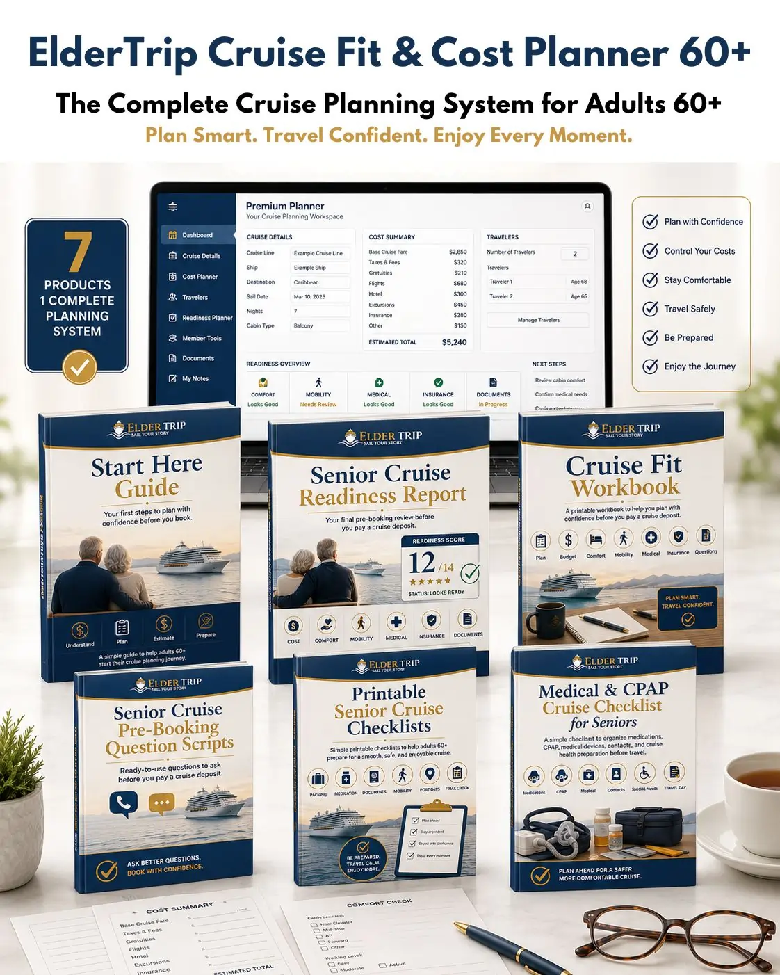 ElderTrip Cruise Fit and Cost Planner 60 Plus bundle preview
